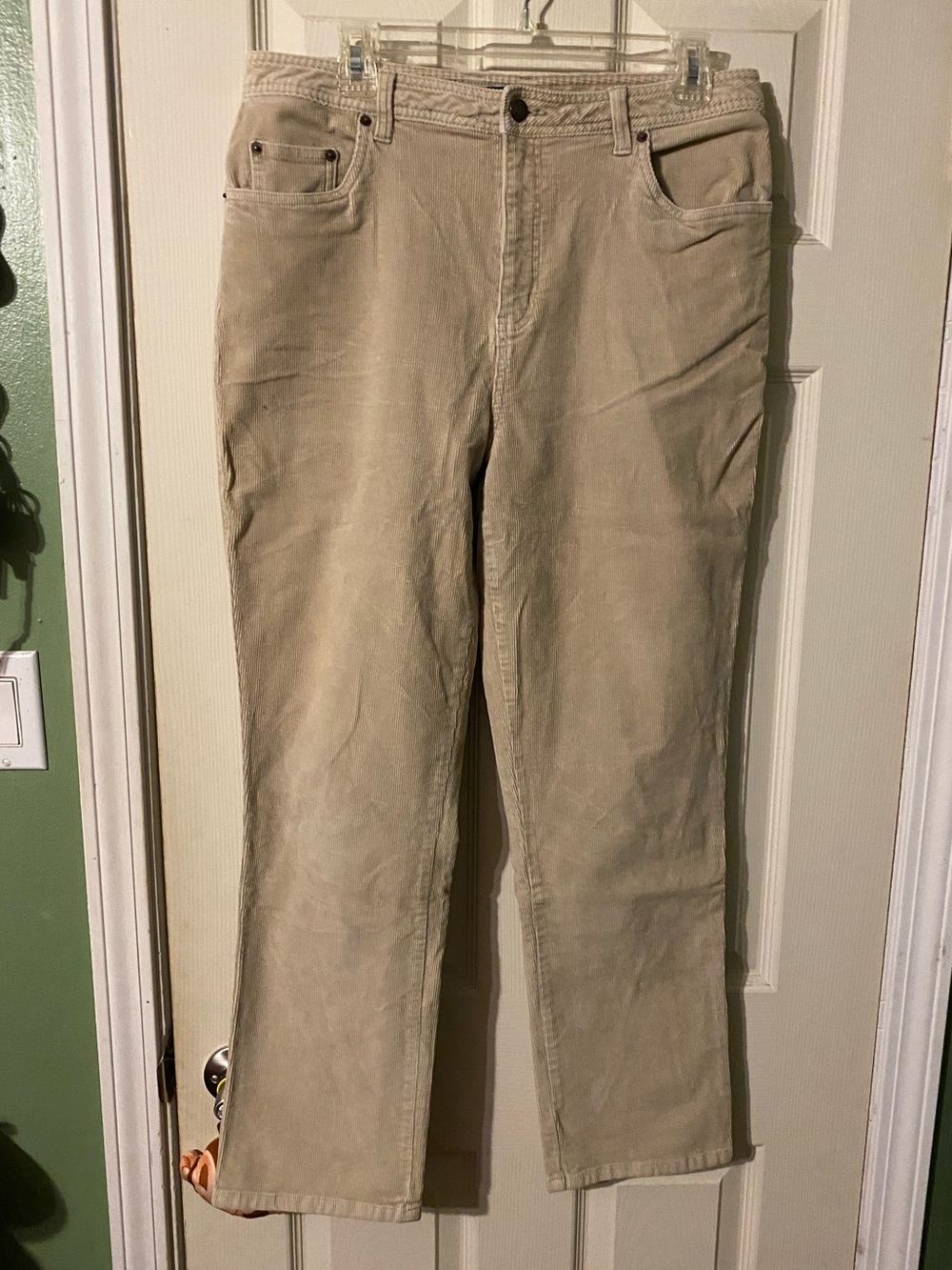Bill Blass Jeans Beige brown Corduroy Pants size 12 cotton 5 pocket styling